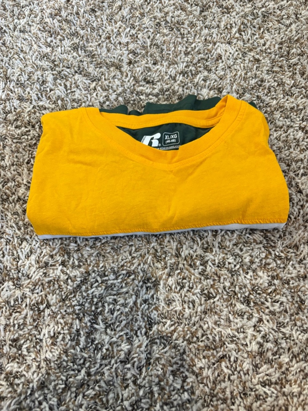 Baylor BU Colorblock Tee - Gold, White & Dark Green - X-Large - Picture 4 of 5
